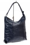Женская сумка хобо из искусственой кожи, цвет синий