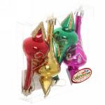 Ёлочные игрушки Сосулька Новогодняя 8, 5 см микс цветов (набор 4 шт)
