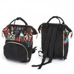 Рюкзак жен текстиль Battr-9025  (для мам),  1отд,  4внут+3внеш/ карм,  черный 238250