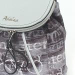 Рюкзак жен иск/кожа+текстиль ADEL-113/ММ,  1отдел,  серый  SALE 232865