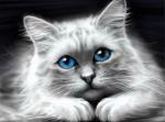 "Голубоглазая кошка" Набор для выкладывания стразами