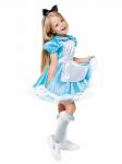 Карнавальный костюм "Алиса в стране чудес" (платье, ободок, гольфы) 9021 к-21-28  р.110-56