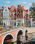 "Императорский канал в Амстрердаме" Мозаика на подрамнике 40х50