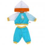 Карапуз. Одежда для кукол 40-42 см "Малышарики" спорт.костюм принт.крошик арт.OTF-KROSH02S-RU