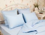 Комплект постельного белья 1,5-спальный, однотонная бязь ГОСТ (Голубой цвет)