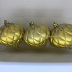 Ёлочные игрушки "Юла" 8 см (набор 3 шт), золото
