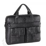 Портфель мужской кожаный 0083 black ZZNick