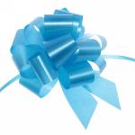 Бант для оформления подарка "Блеск" 3 см, d-11 см, Синий
