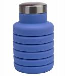 TK 0267 Бутылка для воды силиконовая складная с крышкой, 500 мл, фиолетовая (SILICONE FOLDING WATER BOTTLE WITH LID, 500 ML, purple)