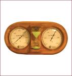 18028 Термометр с гигрометром Банная станция с песочными часами 27*13,8*7,5см для бани и сауны /4