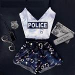 Атласный костюм Police ZI KIGU