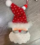 Украшение новогоднее подвесное "Дед Мороз в колпаке" 14 см