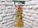 Украшение новогоднее Бусы со снежинками, цвет: золотой, 2,7 м WMI041804