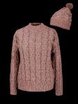 Комплект Б/Н, свитер+шапка 57229 св.розовый