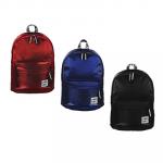 Рюкзак подростковый, 41x31x11,5см, 1 отд, 3 кармана, уплотненные лямки, "сияющий" нейлон, 3 цвета