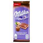 Milka молочный с начинкой орех.паста из фунд. и с дробл. фундуком, 85 г