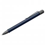 Ручка шариковая автоматическая Faber-Castell Hexo, черная, 1,0 мм, поворот., шестигран., синий корпус, инд. карт. упак., 140544