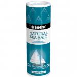 Соль морская SETRA мелкая йодированная - пласт. банка, 250 г