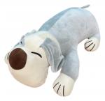 Игрушка с пледом СПЯЩАЯ СОБАКА - серый р-р 130х160