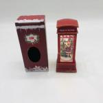 Декоративный LED светильник "Телефонная будка" с Дед Морозом 12 см