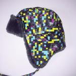Зимняя детская шапка-ушанка, FURRY 206 Черный разноцветный