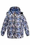 Куртка-ветровка для мальчиков, BENSON 816 Пёстрый серый с синим
