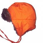 Зимняя детская шапка-ушанка, FURRY 21 Оранжевый