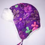 Зимняя детская шапка-ушанка, FURRY 212 Фиолетовый