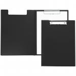 Папка-планшет с зажимом OfficeSpace А4, пластик, черный, 245659