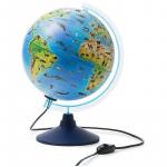 Глобус Зоогеографический, 25см, интерактивный с подсветкой от сети + очки виртуальной реальности, INT12500306