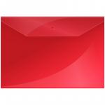 Папка-конверт на кнопке OfficeSpace, А4, 150 мкм, красная, Fmk12-4 / 220896