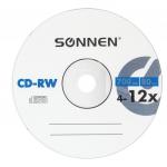 Диски CD-RW SONNEN 700Mb 4-12x Bulk (термоусадка без шпиля) КОМПЛЕКТ 50шт, 512578