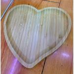 Поднос бамбуковый для подачи блюд "SHEF" 18*19см Сердце
