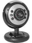 Веб-камера C-110 0.3 МП, подсветка, кнопка фото, Defender, 63110
