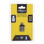 FORZA Адаптер-переходник Type-C - USB3.0, цвет металлик, блистер