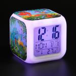 LADECOR CHRONO Часы-будильник, 9х9х9см, календарь, термометр, подсветка LED, пластик, 2 дизайна