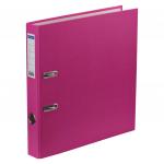 Папка-регистратор OfficeSpace, 50 мм, бумвинил, с карманом на корешке, розовая, 289632