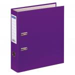 Папка-регистратор OfficeSpace, 70 мм, бумвинил, с карманом на корешке, фиолетовая, 270118