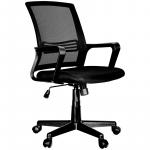 Кресло оператора Helmi HL-M07 Comfort, ткань, спинка сетка черная/сиденье TW черная, механизм качания, 306211