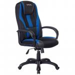 Кресло игровое ZOMBIE 9/BL+BLUE, PL, ткань/экокожа черный/голубой, топ-ган (до 180 кг), 1160595/1583708