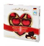 Конфеты шоколадные Ma?tre Truffout Marzipan hearts (марципановые сердечки)110 гр
