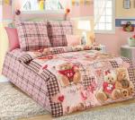 Комплект постельного белья 1,5-спальный, бязь "Люкс", детская расцветка (Плюшевые мишки, бежевый)