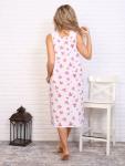 Сорочка ночная женская,модель 4031,ситец (Цветочки, розовый)