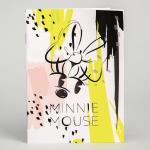 5385221 Блокнот А6 на скрепке, 32 листа в обложке софт-тач, Minnie Mouse, Минни Маус