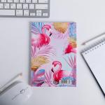 4640778 Ежедневник в тонкой обложке 'Flamingo Colada' А5, 80 листов