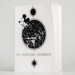 5385208 Блокнот А6 на скрепке, 32 листа в обложке софт-тач, 'Космос', Микки Маус