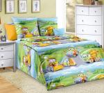 Комплект постельного белья 1,5-спальный, бязь "Люкс", детская расцветка (Дорожный патруль)