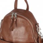 Рюкзак жен натуральная кожа GU 163-8386,  1отд,  5невш+4внут карм,  коричневый 243039