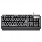 Клавиатура проводная игровая SONNEN KB-7700, USB, 104 клавиши + 10 программируемых клавиш, 3 режима подсветки, черная, 513512