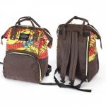Рюкзак жен текстиль Battr-9025  (для мам),  1отд,  4внут+3внеш/ карм,  коричневый 242057